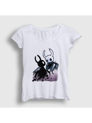 Presmono Kadın Beyaz Shade Oyun Hollow Knight T-Shirt