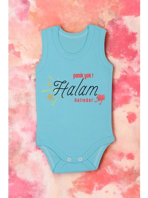 %100 Pamuk Hala Sevgisi Baskılı Omuz Çıt Çıt Zıbın