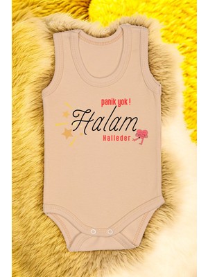 %100 Pamuk Hala Sevgisi Baskılı Omuz Çıt Çıt Zıbın