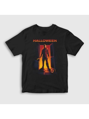 Presmono  Çocuk Siyah Michael Myers Halloween Cadılar Bayramı T-Shirt