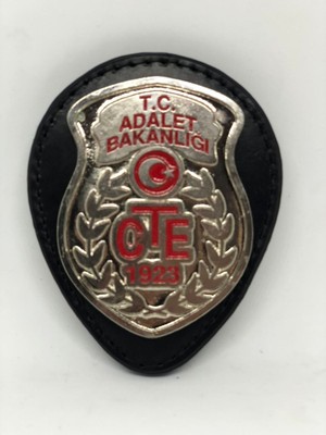 Cte Adalet Bakanlığı Rozetli Maşalı Kemer Rozeti Hakiki Deri