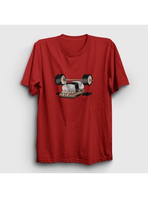 Presmono  Kırmızı Gym Fitness Vücut Gelistirme Sushi T-Shirt