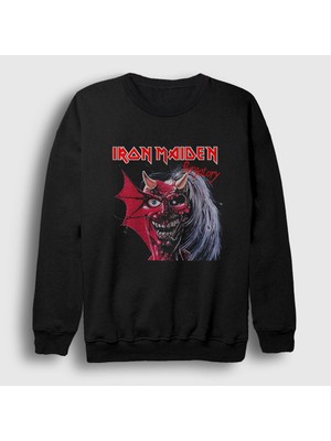 Presmono Unisex Siyah Purgatory Metal Iron Maiden Sweatshirt