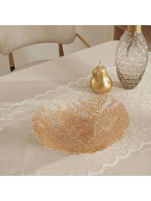 Karaca Home Autumn Dekoratif Tabak Gold