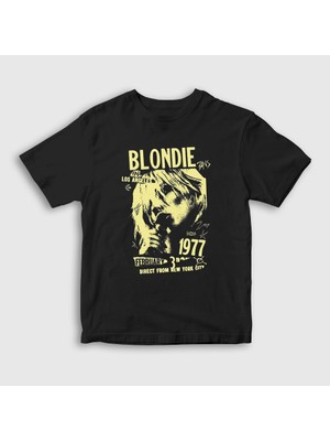 Presmono  Çocuk Siyah Debbie Harry Müzik Blondie T-Shirt