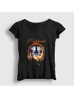 Presmono Kadın Siyah Dark Passion Play Nightwish T-Shirt
