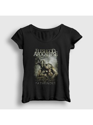 Presmono Kadın Siyah Pathfinder Fleshgod Apocalypse T-Shirt