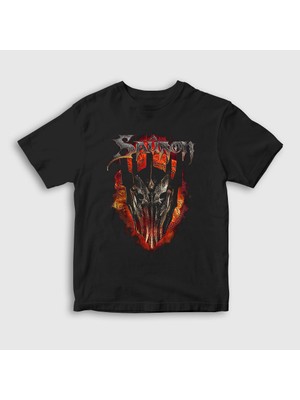 Presmono  Çocuk Siyah Sauron 1 Yüzüklerin Efendisi Lord Of The Rings T-Shirt