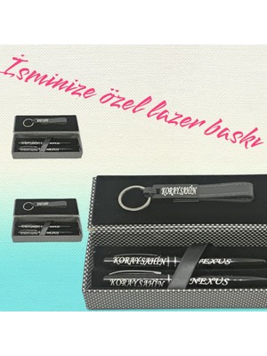 Isime Özel Kalem Seti ve Anahtarlık