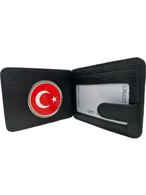 Ayyıldız Bayrak Türkiye Kredi Kartlık Hakiki Deri