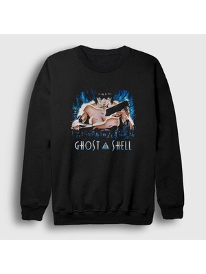 Presmono Unisex Siyah Motoko V2 Ghost In The Shell Sweatshirt