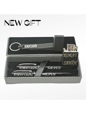 Isme Özel Kalem Çakmak ve Anahtarlık Hediye Seti