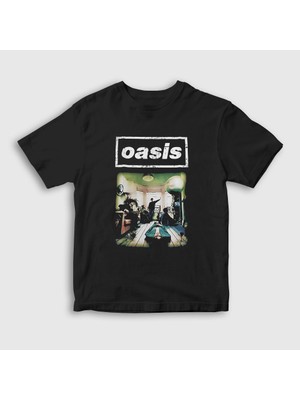 Presmono  Çocuk Siyah Room Müzik Oasis T-Shirt