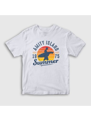Presmono   Çocuk Beyaz Summer Sörf Surf Surfing T-Shirt