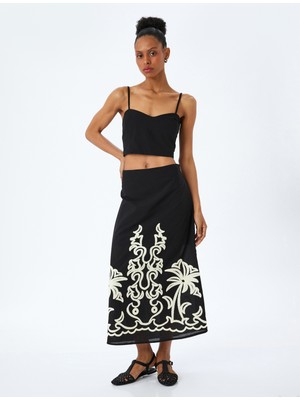 Koton Pamuklu Slim Fit Gipeli Ince Askılı Crop Büstiyer