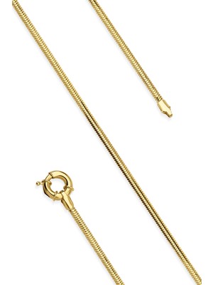 Fiyonk Kuyumculuk 14 Ayar Altın Omega Kilit Detaylı Balıksırtı Bileklik 2,50 mm