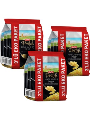 Duru 3'lü Duru Pratik Haşlanmış Mısır 705 gr x 3 Adet
