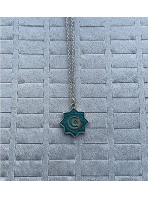 Türk Devletleri Teşkilatı Bayrağı Kolye Kadın Erkek Gümüş Kaplama