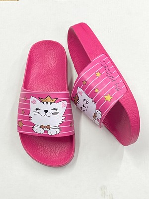 Çocukça Moda Sevimli Figürlü Kaydırmaz Taban Kız Çocuk Havuz Deniz Plaj Ev ve Sokak Terlik