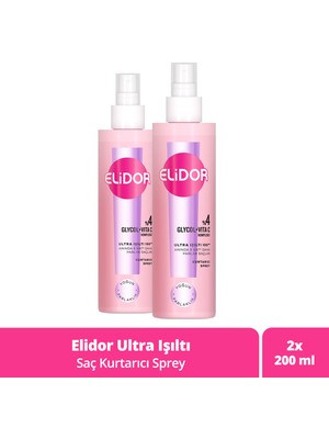 Elidor Saç Kurtarıcı Sprey Ultra Işıltı Yoğun Parlaklık 200 ml X2