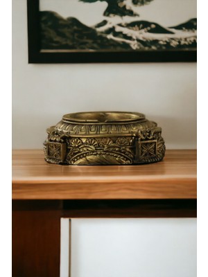 Küllük Kül Tablası Sigara Küllüğü Gümüş Eskitme Model 2