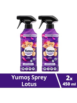 Yumoş Ev Ve Tekstil Spreyi Lotus Yıkanması Zor Eşyalar Için 450 ml x2
