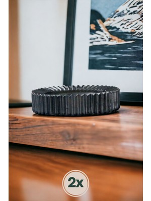 Küllük Kül Tablası Sigara Küllüğü Gümüş Eskitme 2 Adet Model 5