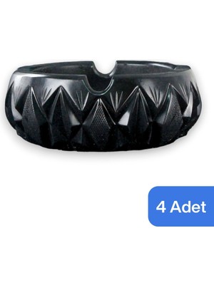 Küllük Gümüş Eskitme Kül Tablası Dekoratif Küllük 4 Adet Model 3