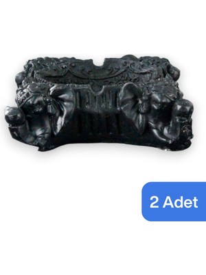 Küllük Beyaz Kül Tablası Dekoratif Küllük 2 Adet Model 6