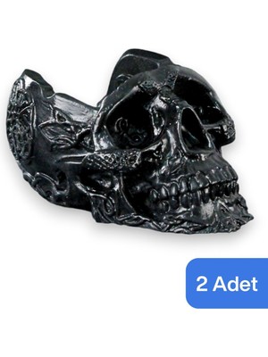 Küllük Siyah Kül Tablası Dekoratif Küllük 2 Adet Model 8