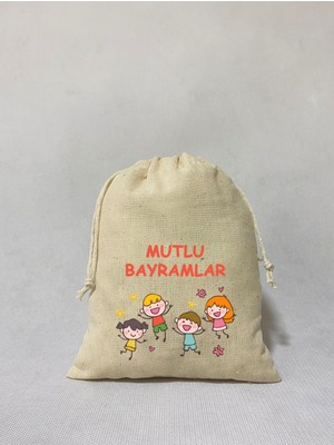 Aprendi Bayrama Özel Harçlık Kesesi 10 x 15 cm 5 Adet Mutlu Bayramlar Desenli