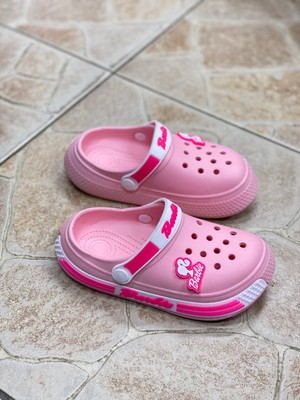 Çocukça Moda Kız Çocuk Kaydırmaz Taban Çocuk Sandalet Terlik 2 Adet Süs Hediyeli