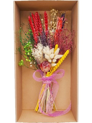 Çiçek Seli Özel Kutusunda Bliss Kuru Çiçek Buketi & Özel Gün Hediyesi & Kuru Çiçek & Ev Dekorasyonu