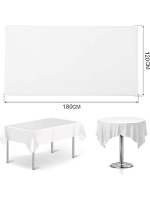 Lugami Tek Kullanımlık 3 Adet Beyaz Masa Örtüsü