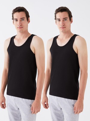 Lc Waıkıkı Siyah U Yaka Penye Erkek Atlet 2'li