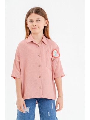 Kız Çocuk Cep Detaylı Gömlek 3120