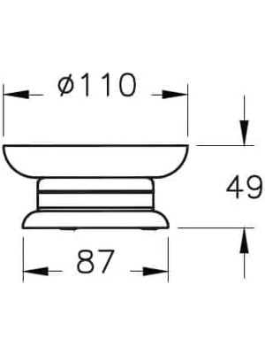 Vitra Base 300 A44141 Katı Sabunluk Krom