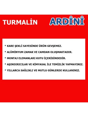 Ardini Store Ardini Turmalin Metal Cam Diş Fırçalık Banyo Mat Siyah Ömür Boyu Paslanmaz