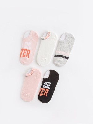 Lcw Kids Desenli Kız Çocuk Sneaker Çorap 5'li