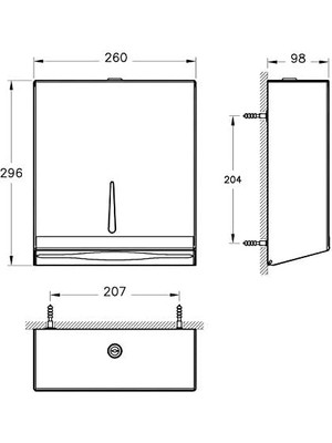 Arkitekta A44351 Kağıt Dispenseri, Krom