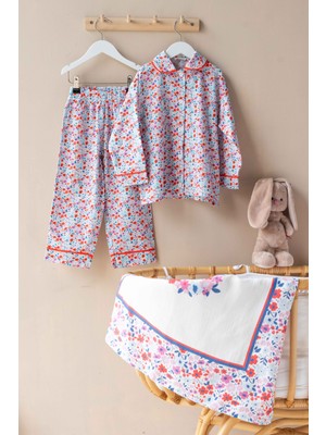 Pijama Takımı - Minik Çiçekler / Kırmızı