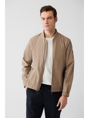 AVVA Erkek Bej Su İtici Ribanalı Hafif İnce Mont B006001