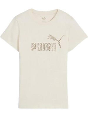 PUMA ESS+ ANIMAL Tee 681490-30 KADIN Mor Tişört