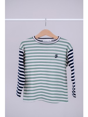 Uzun Kollu T-Shirt / Yeşil Çizgili