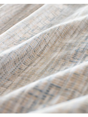 Madame Coco Burnel Çift Kişilik %100 Pamuk Madame Coco Crep Baskılı Nevresim Takımı - Mavi/Bej