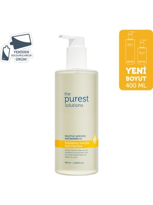The Purest Solutions Siyah Nokta Karşıtı Yağlı ve Karma Ciltler Için Salisilik Asit Arındırıcı Temizleme Jeli 400 ml
