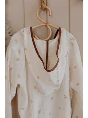 Tba Collection Müslin Bornoz | Simple Brown Leaves