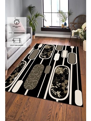 Alina Carpet Eco Touch Serisi Dijital Baskı Kaymaz Tabanlı Yıkanabilir Salon Halısı Mutfak Halısı Koridor Halısı