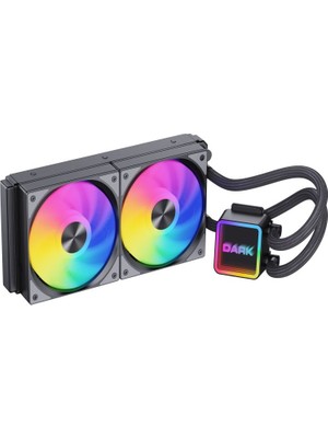 Dark AquaForce W247 240mm 2x12cm ARGB LED Fan + Pompa Intel & AMD Uyumlu Sıvı Soğutma Sistemi (DKCCW247)