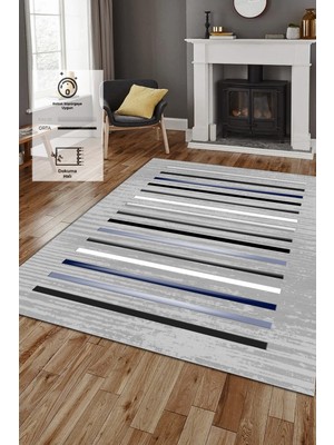 Alina Carpet Eco Touch Serisi Kaymaz Taban, Makinada Yıkanabilir, Dijital Baskılı, Modern Halı